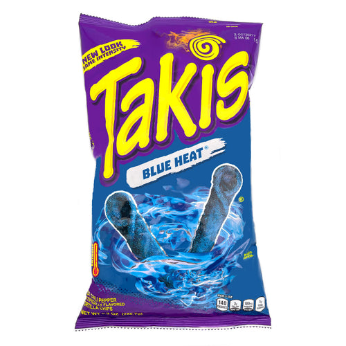 takis blue heat hot chili pepper artificially flavored tortilla chips 280,7g